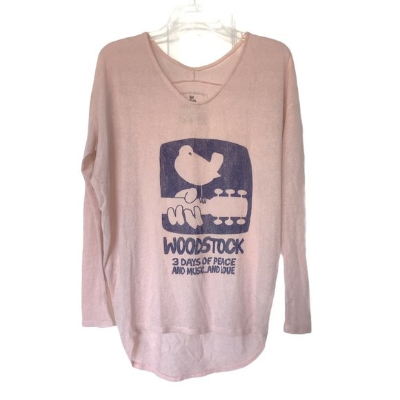 Woodstock Retro Brand Long Sleeve Knit Tee - Picture 1 of 8